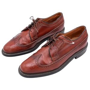 O'Sullivan Oxford Brown Leather Wingtip Brogue Round Toe Lace Up Shoes Size 8.5D